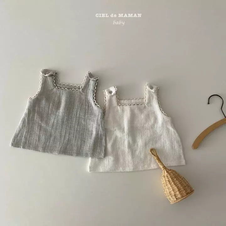 Ciel De Maman - Korean Baby Fashion - #babyboutique - Linen Sleeveless
