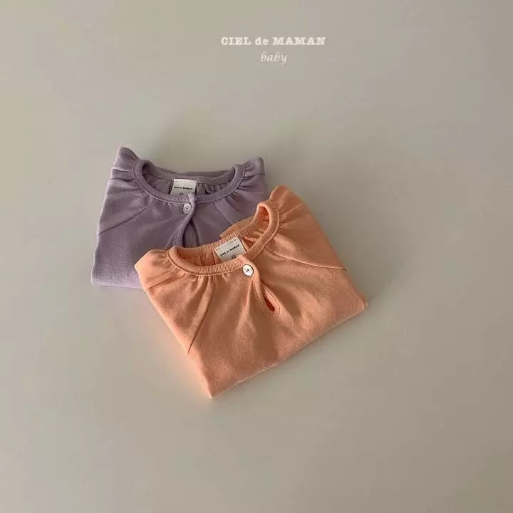 Ciel De Maman - Korean Baby Fashion - #babyboutique - Button Shirring Tee - 6