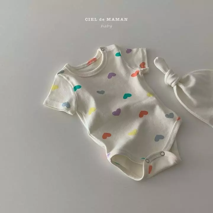 Ciel De Maman - Korean Baby Fashion - #babyclothing - Heart Bodysuit