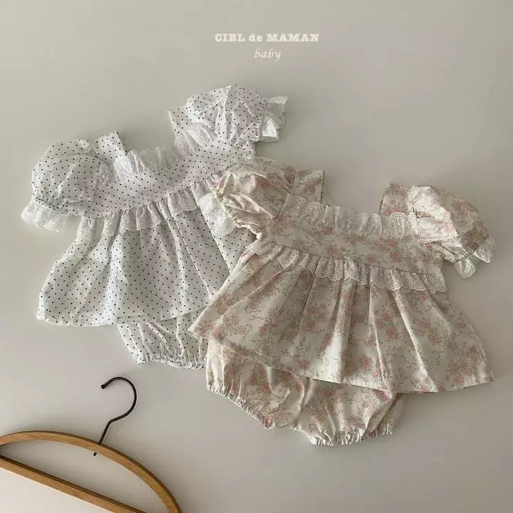 Ciel De Maman - Korean Baby Fashion - #babyfever - Hush Bloomer Top Bottom Set - 2