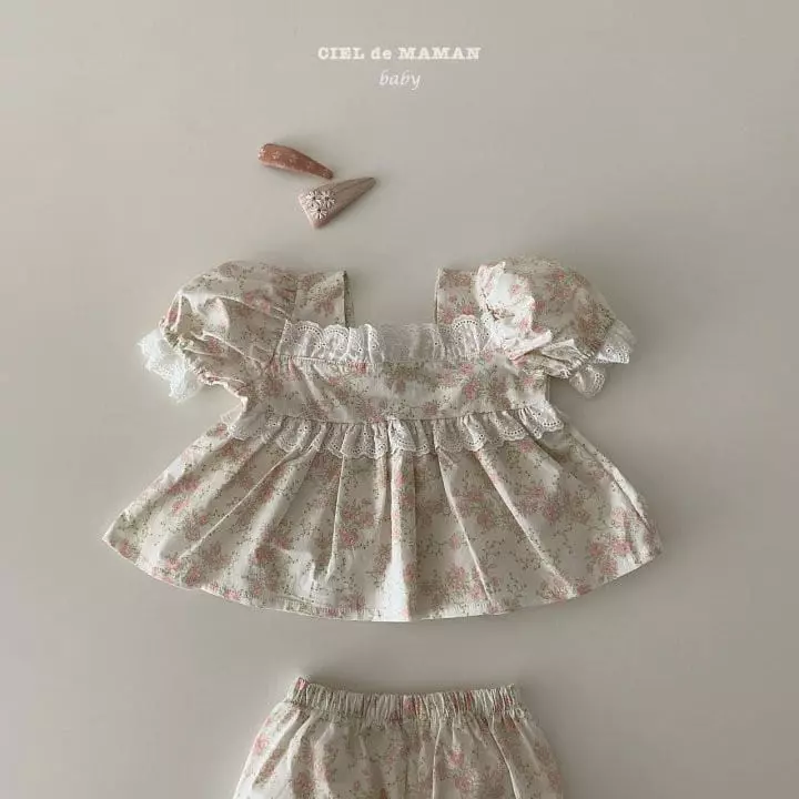 Ciel De Maman - Korean Baby Fashion - #babygirlfashion - Hush Bloomer Top Bottom Set - 3
