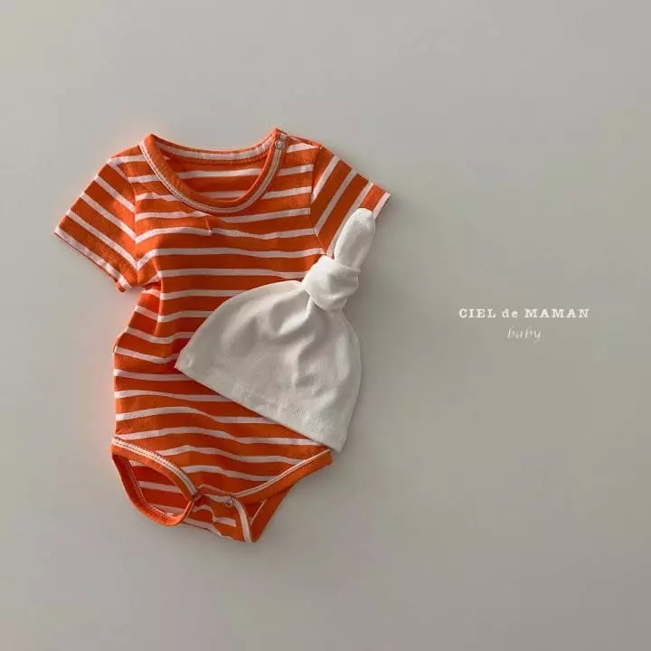 Ciel De Maman - Korean Baby Fashion - #babygirlfashion - Stripes Bodysuit - 5