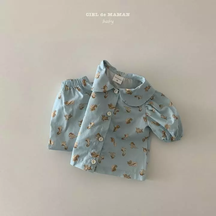 Ciel De Maman - Korean Baby Fashion - #babylifestyle - Dong Car Animal Top Bottom Set - 3