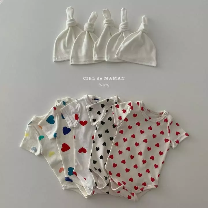 Ciel De Maman - Korean Baby Fashion - #babylifestyle - Heart Bodysuit - 5