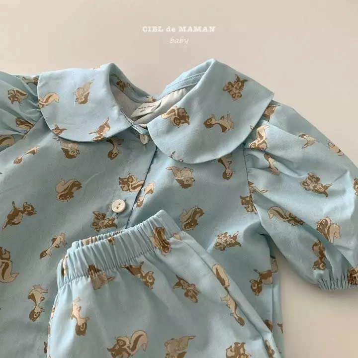 Ciel De Maman - Korean Baby Fashion - #babylifestyle - Dong Car Animal Top Bottom Set - 4