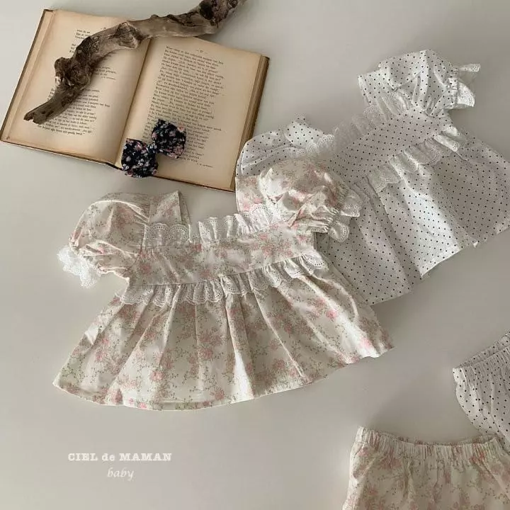Ciel De Maman - Korean Baby Fashion - #babyootd - Hush Bloomer Top Bottom Set - 6