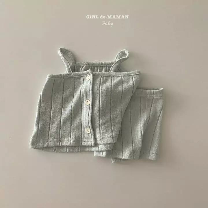 Ciel De Maman - Korean Baby Fashion - #babyootd - Jelly Sleeveless Top Bottom Set - 2