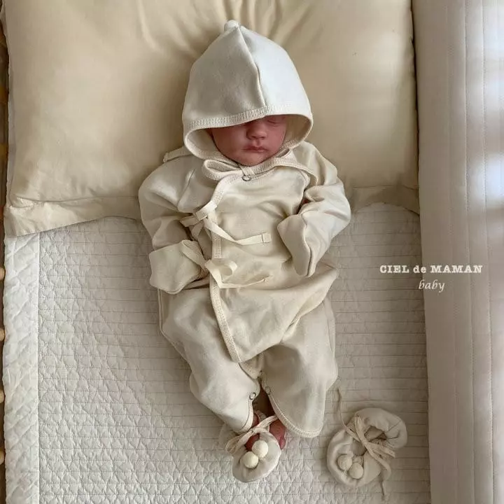 Ciel De Maman - Korean Baby Fashion - #babyoutfit - Milk Bennet Set - 5