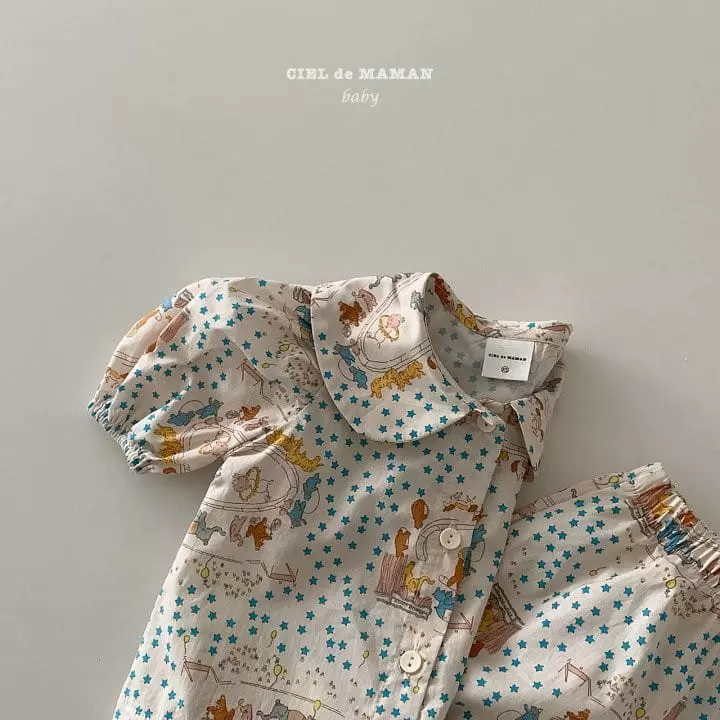 Ciel De Maman - Korean Baby Fashion - #babyoutfit - Dong Car Animal Top Bottom Set - 7