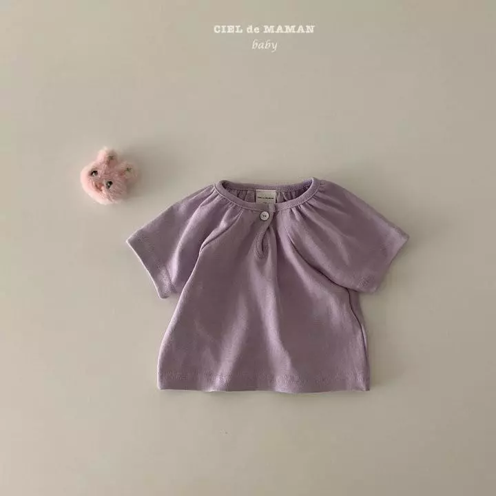 Ciel De Maman - Korean Baby Fashion - #babywear - Button Shirring Tee - 3