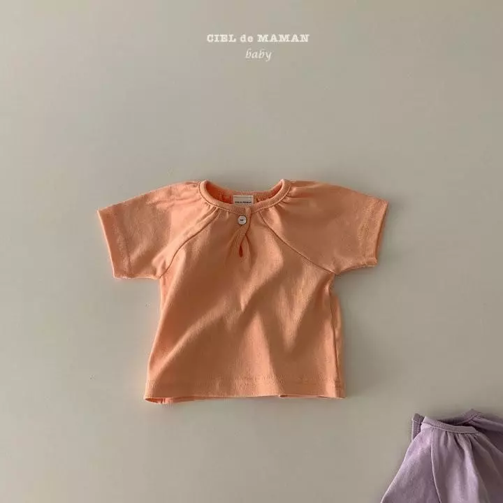 Ciel De Maman - Korean Baby Fashion - #babywear - Button Shirring Tee - 4