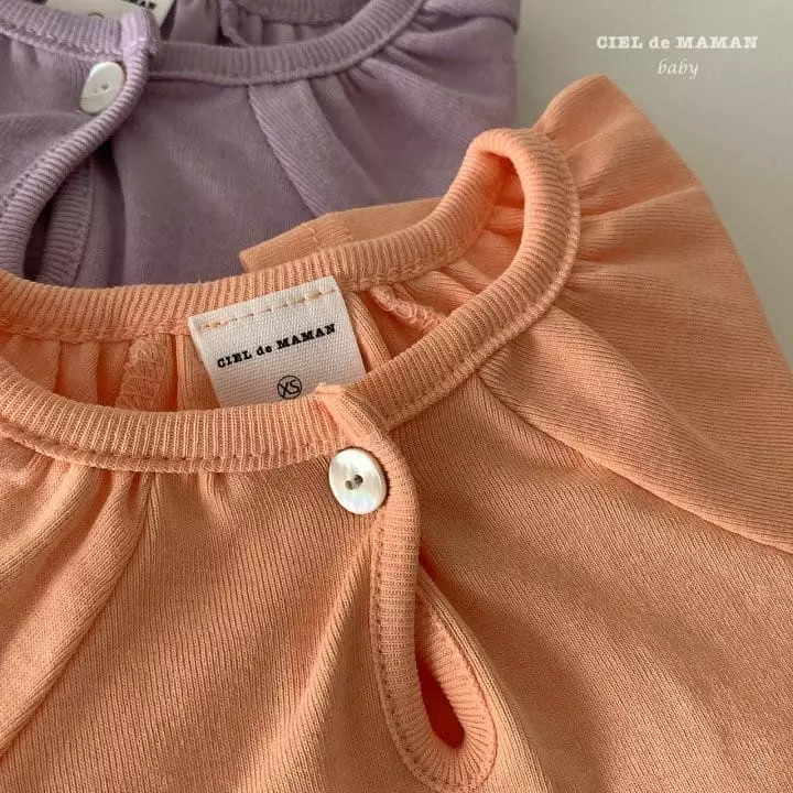 Ciel De Maman - Korean Baby Fashion - #onlinebabyshop - Button Shirring Tee - 5