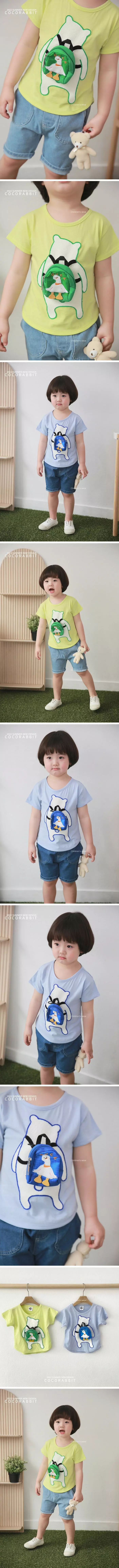 Coco Rabbit - Korean Children Fashion - #fashionkids - Bear Bag Tee