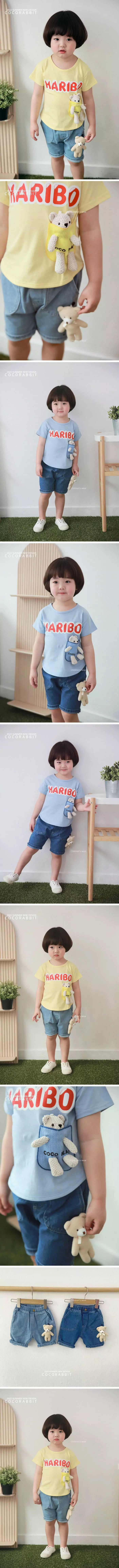 Coco Rabbit - Korean Children Fashion - #kidsshorts - Bear Denim SHOrts