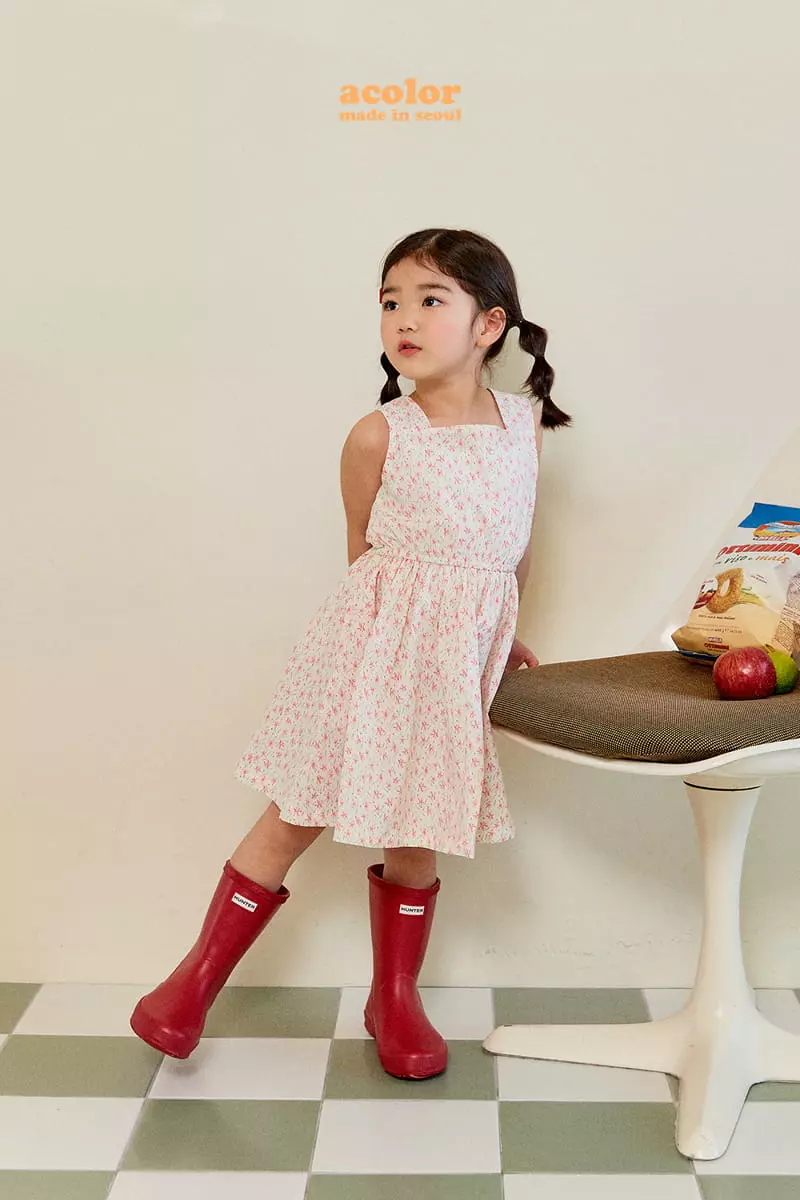 Color - Korean Children Fashion - #childofig - Flower Sleeveless One-piece - 12