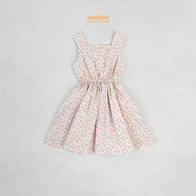 Color - Korean Children Fashion - #designkidswear - Flower Sleeveless One-piece
