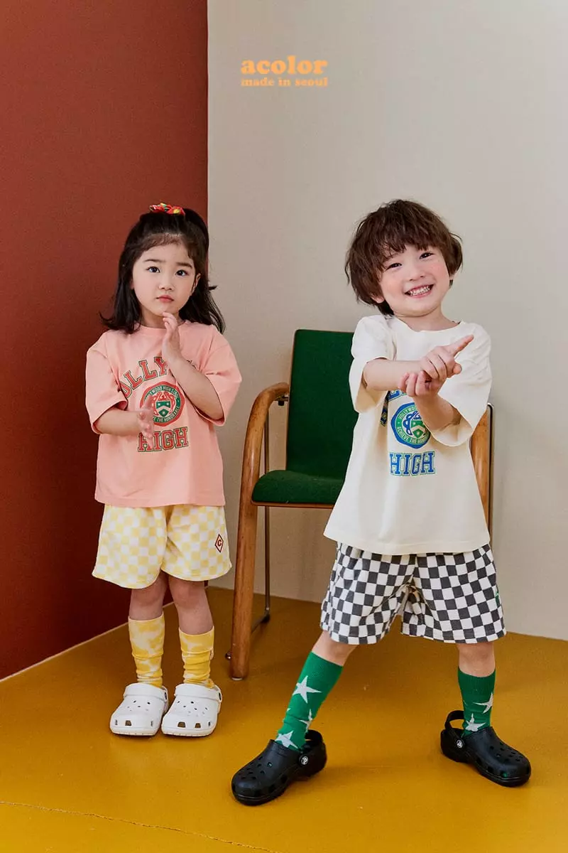 Color - Korean Children Fashion - #discoveringself - Check Terry Shorts - 7