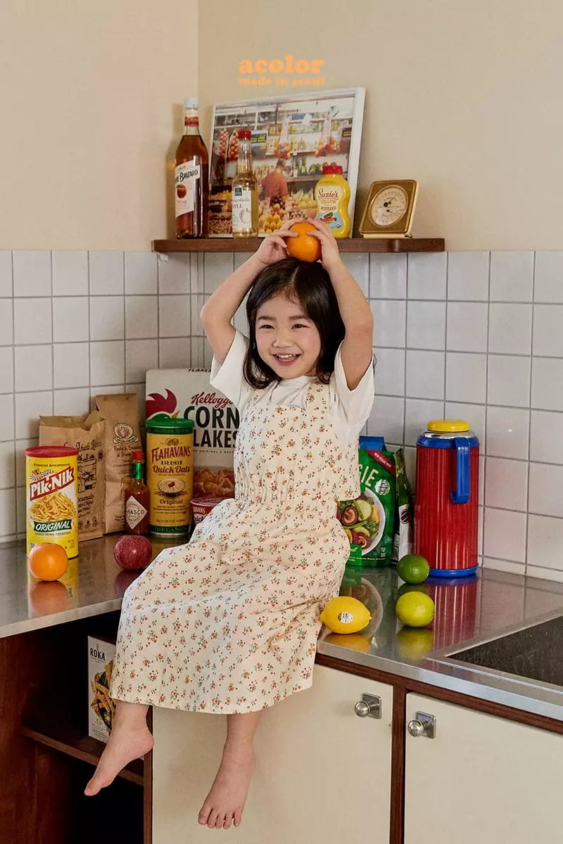 Color - Korean Children Fashion - #discoveringself - Flower Slit One-piece - 3