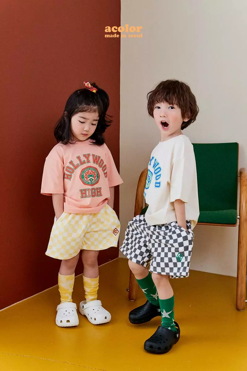 Color - Korean Children Fashion - #kidsshorts - Check Terry Shorts - 9