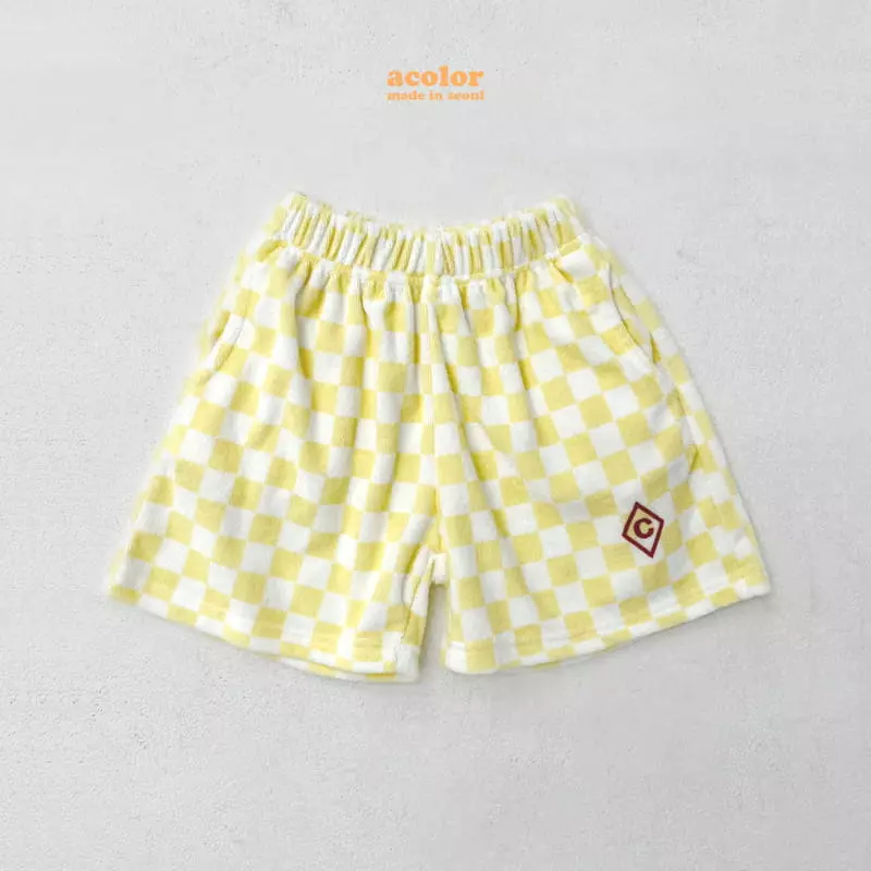 Color - Korean Children Fashion - #kidsstore - Check Terry Shorts - 10