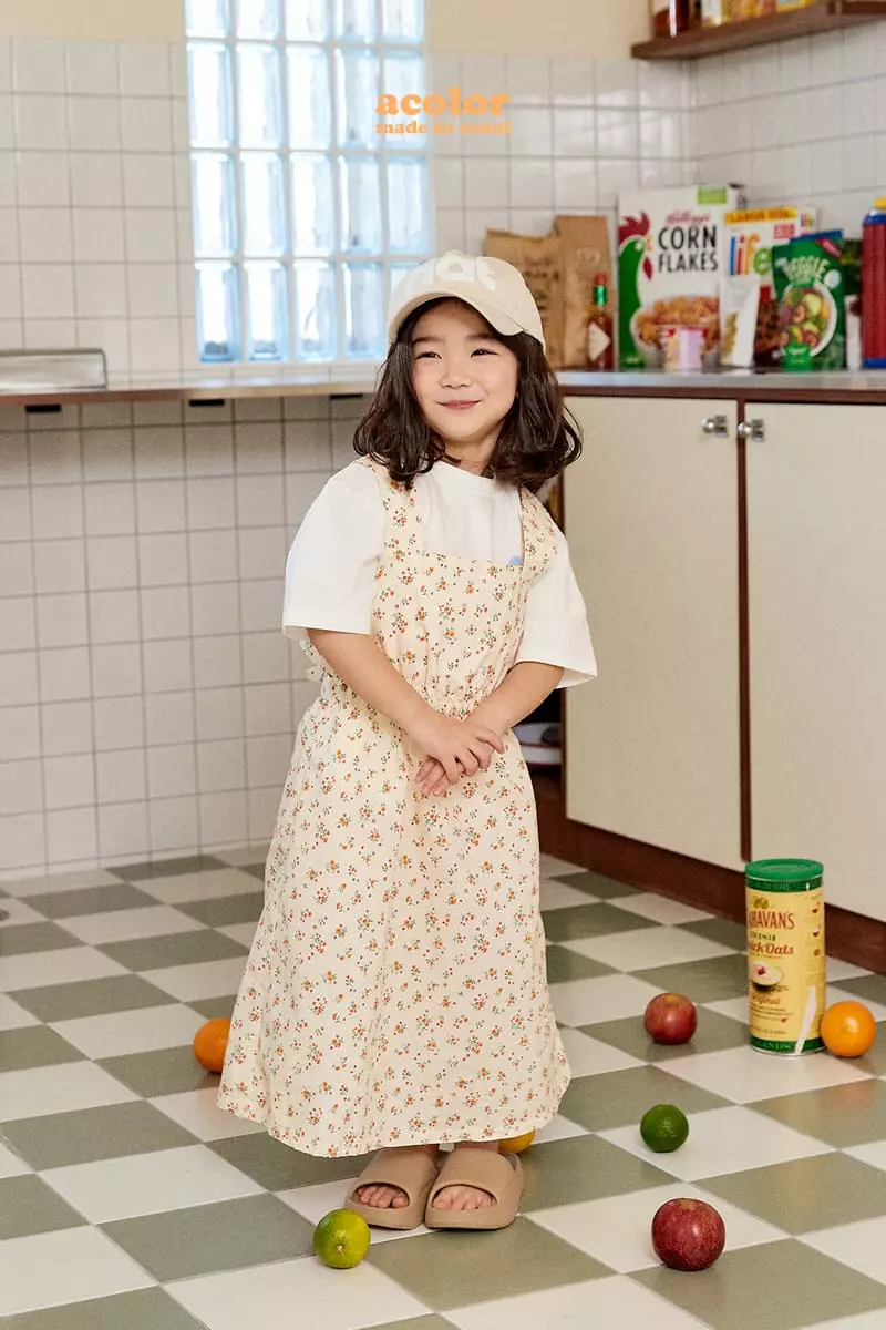 Color - Korean Children Fashion - #kidsstore - Flower Slit One-piece - 6