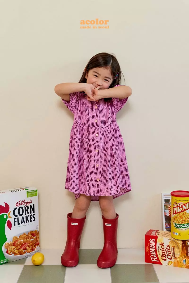 Color - Korean Children Fashion - #kidsshorts - Puff Shirring One-piece - 4