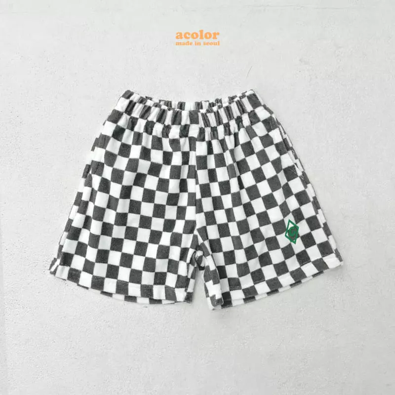 Color - Korean Children Fashion - #kidzfashiontrend - Check Terry Shorts - 11