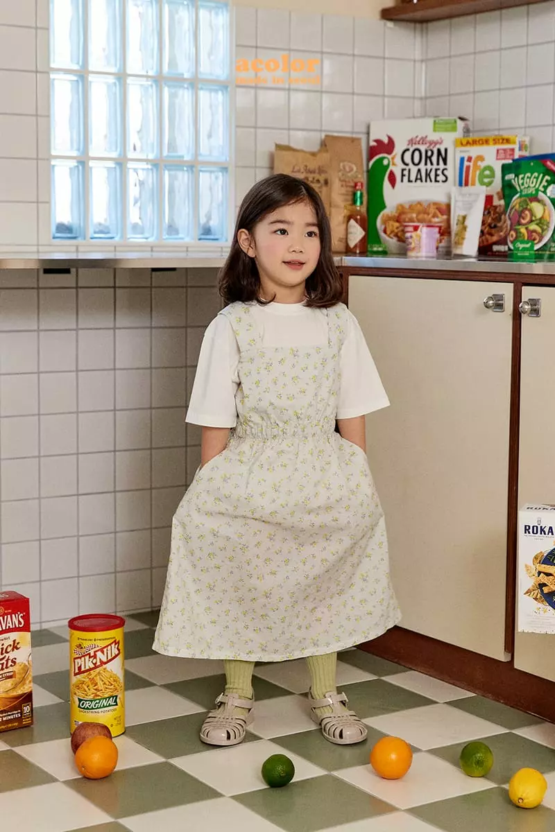 Color - Korean Children Fashion - #magicofchildhood - Flower Slit One-piece - 10