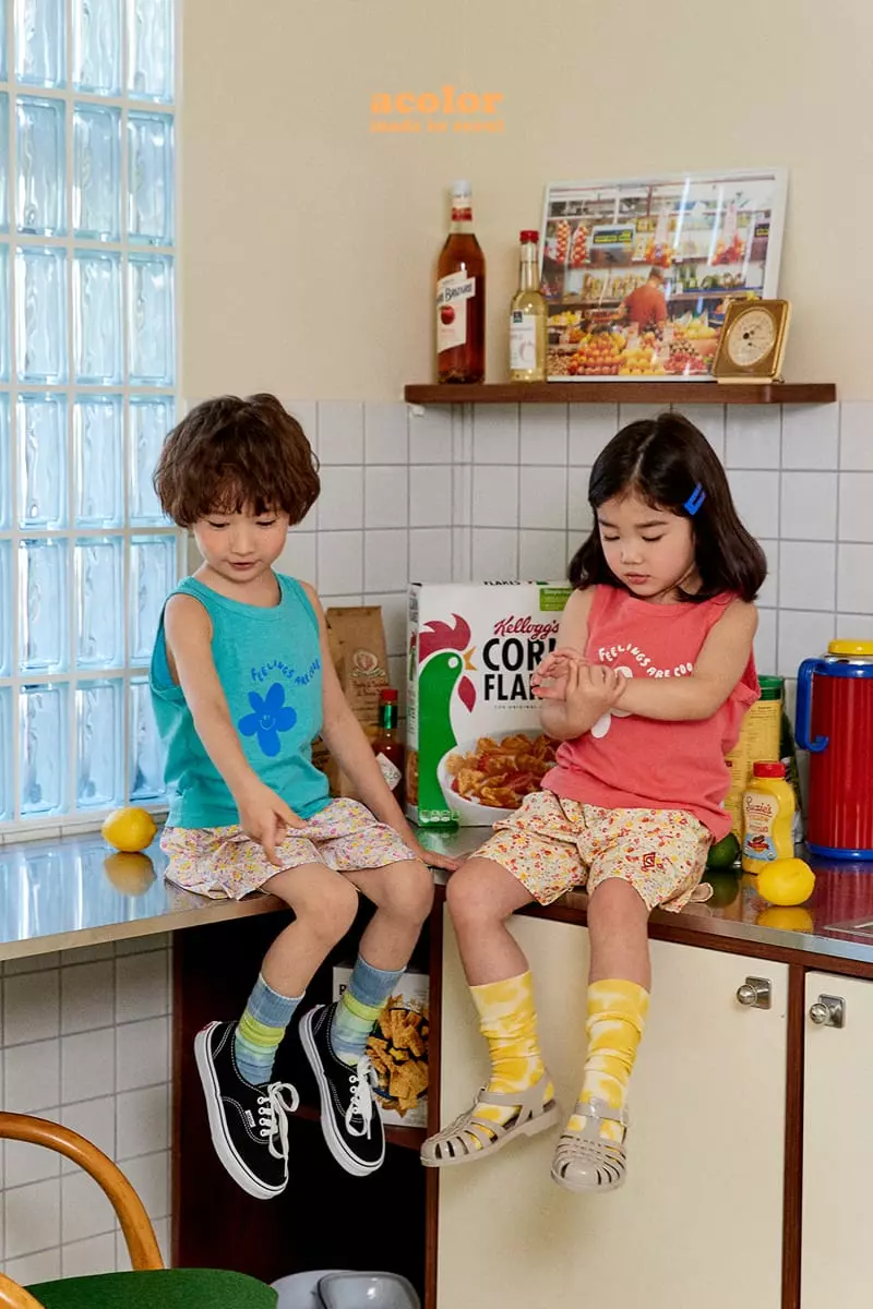 Color - Korean Children Fashion - #minifashionista - Feelings Flower Sleeveless - 6