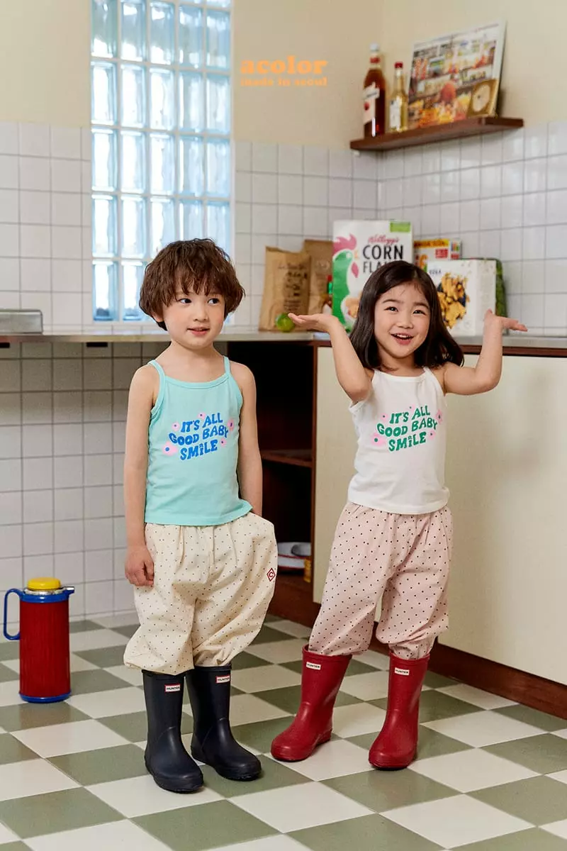 Color - Korean Children Fashion - #minifashionista - Smile String Sleeveless - 5