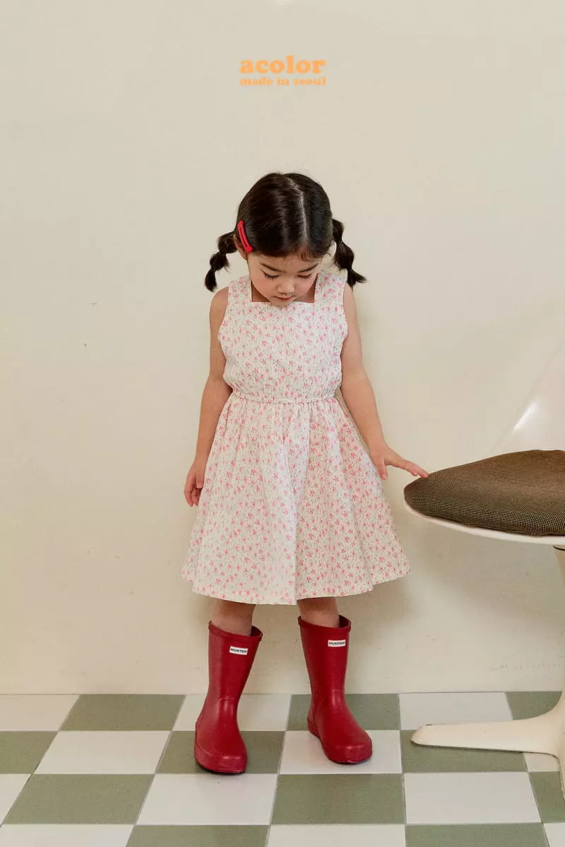 Color - Korean Children Fashion - #prettylittlegirls - Flower Sleeveless One-piece - 11