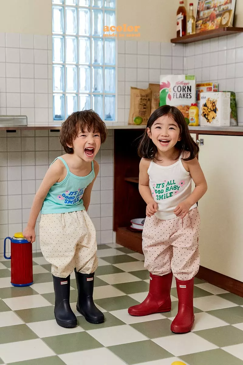 Color - Korean Children Fashion - #todddlerfashion - Smile String Sleeveless - 7