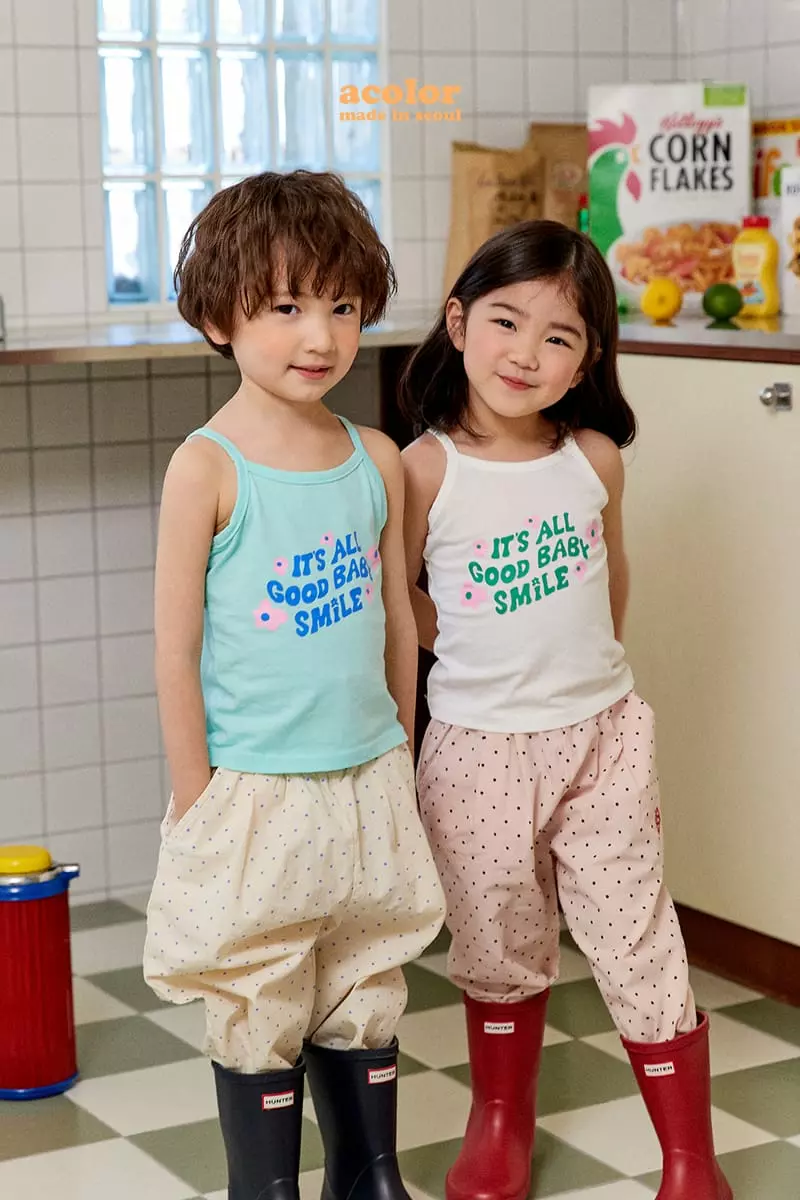 Color - Korean Children Fashion - #toddlerclothing - Smile String Sleeveless - 8