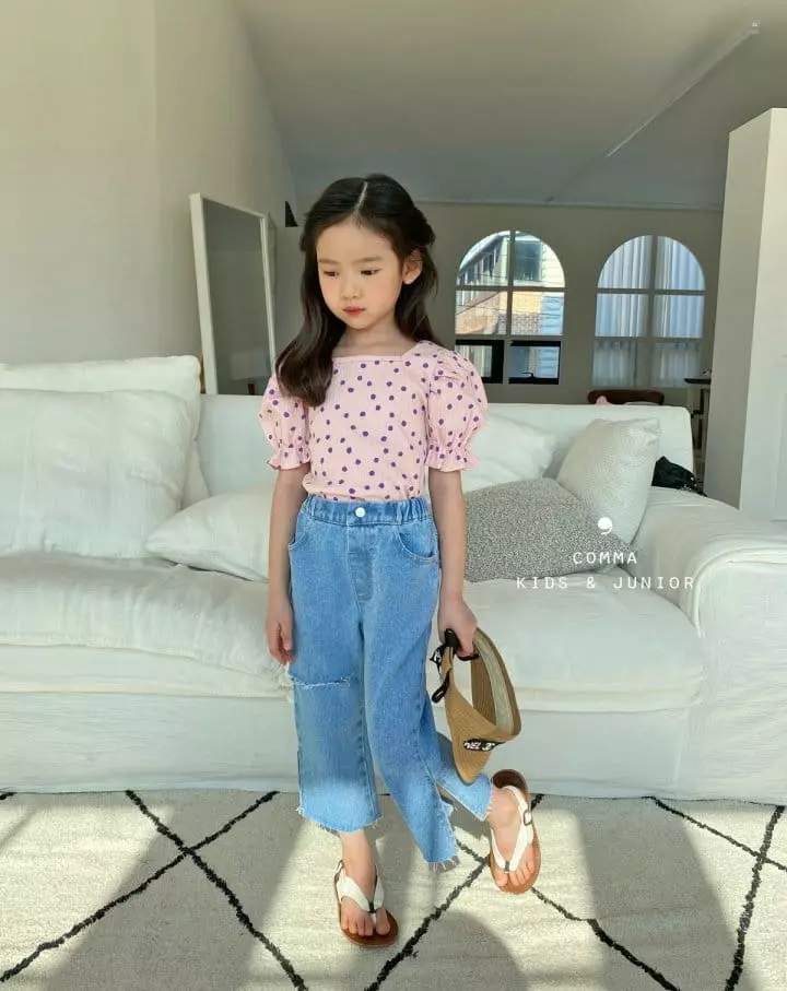 Comma - Korean Children Fashion - #Kfashion4kids - Dot Puff Tee - 5