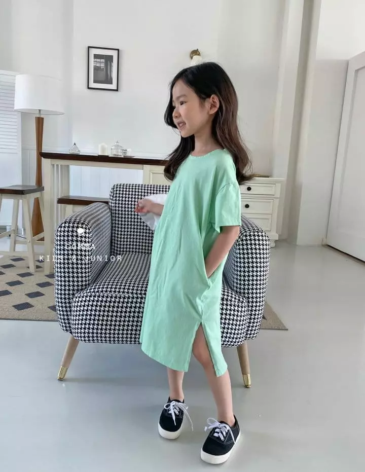 Comma - Korean Children Fashion - #Kfashion4kids - Long Slit One-piece - 7