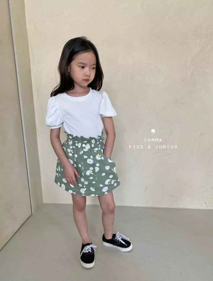 Comma - Korean Children Fashion - #kidzfashiontrend - Shirring Puff Tee - 4