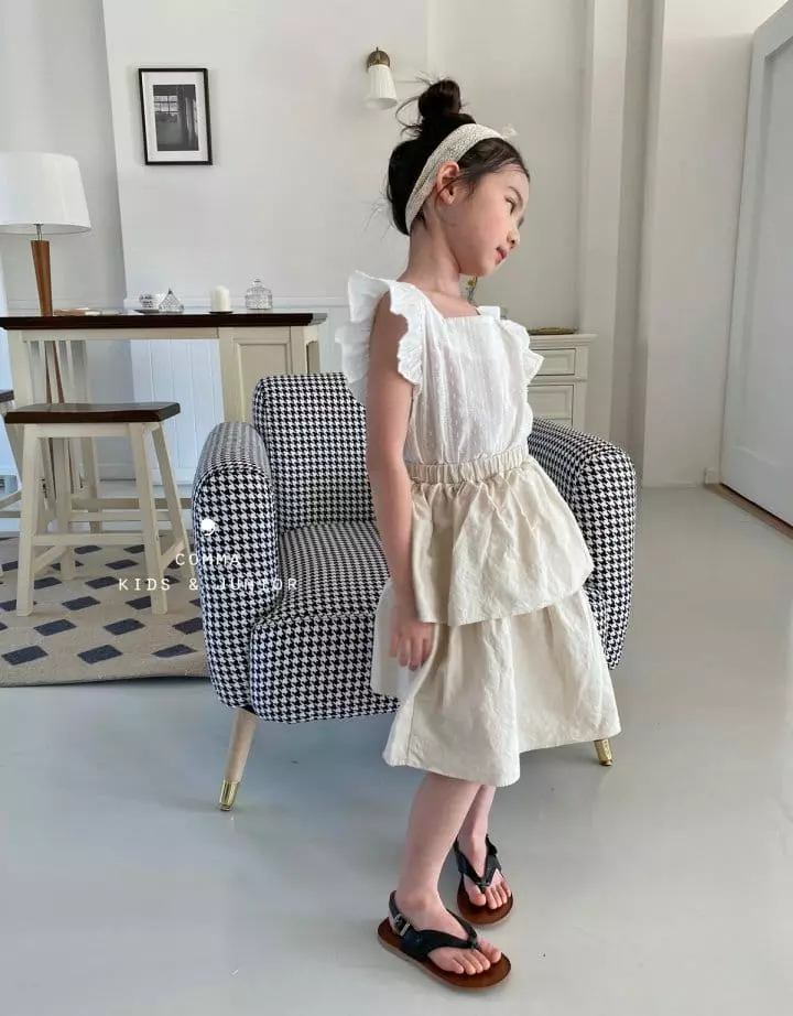 Comma - Korean Children Fashion - #kidzfashiontrend - Cancan Linen Skirt - 4