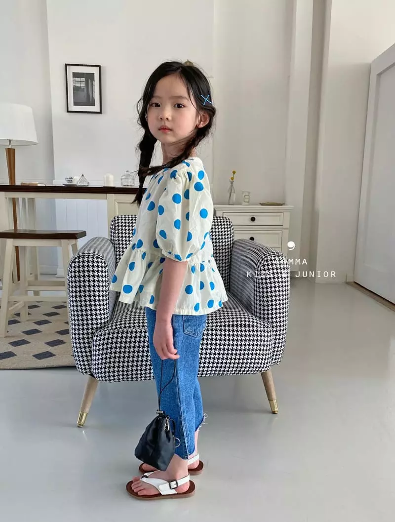 Comma - Korean Children Fashion - #Kfashion4kids - Big Dot Blouse - 3