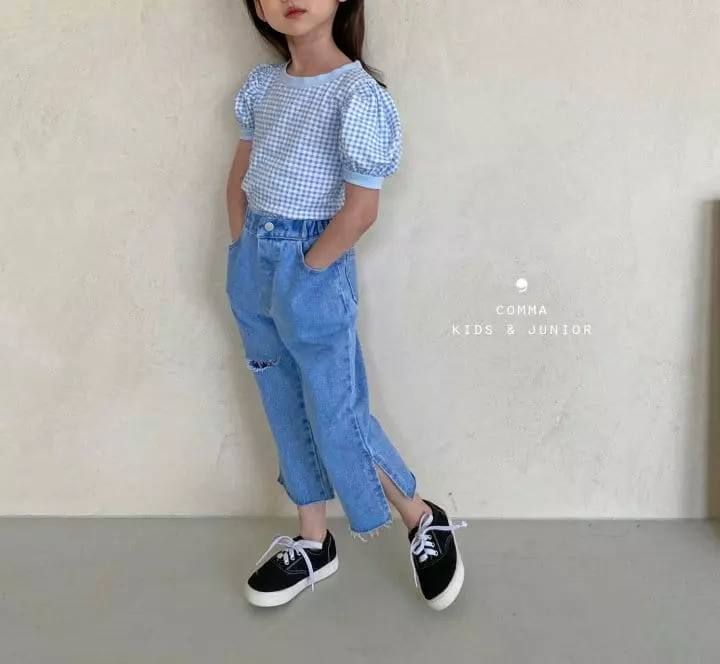 Comma - Korean Children Fashion - #childofig - CheckPuff Tee - 11