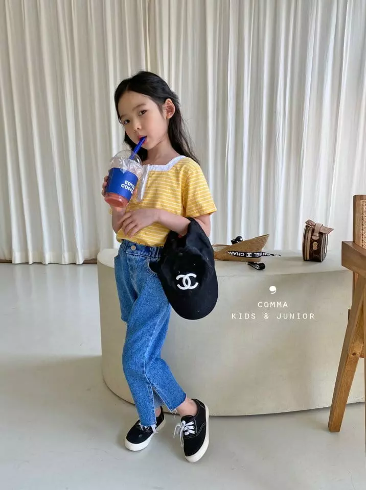 Comma - Korean Children Fashion - #childofig - Small Stripes Tee - 8