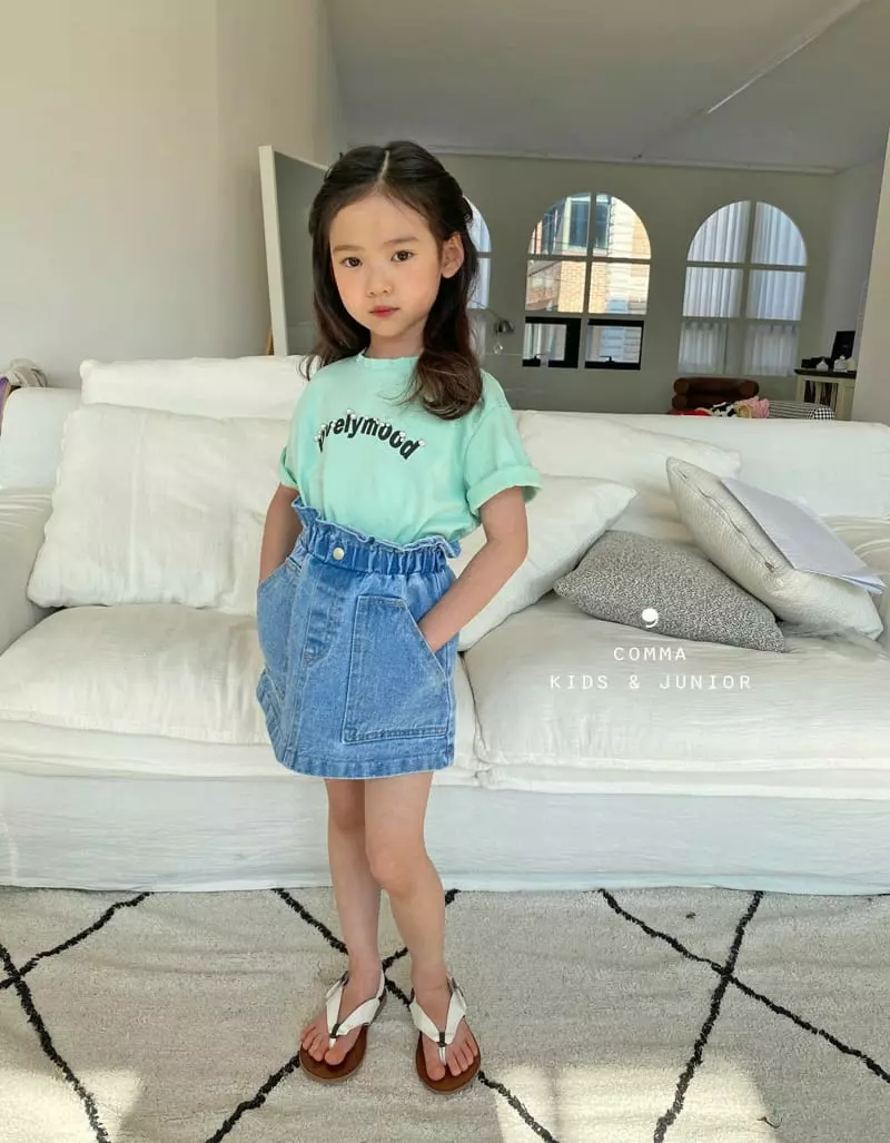 Comma - Korean Children Fashion - #childofig - Denim Pumpkin Skirt - 11