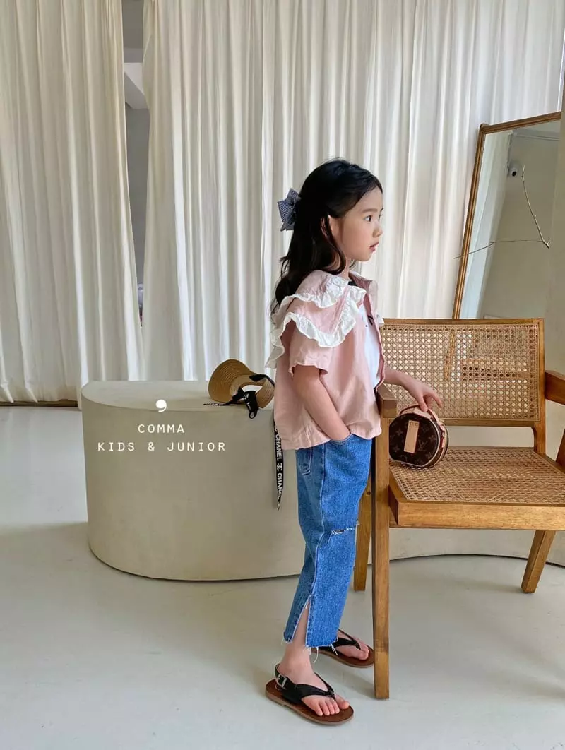Comma - Korean Children Fashion - #childofig - Slit Capri Jeans - 10