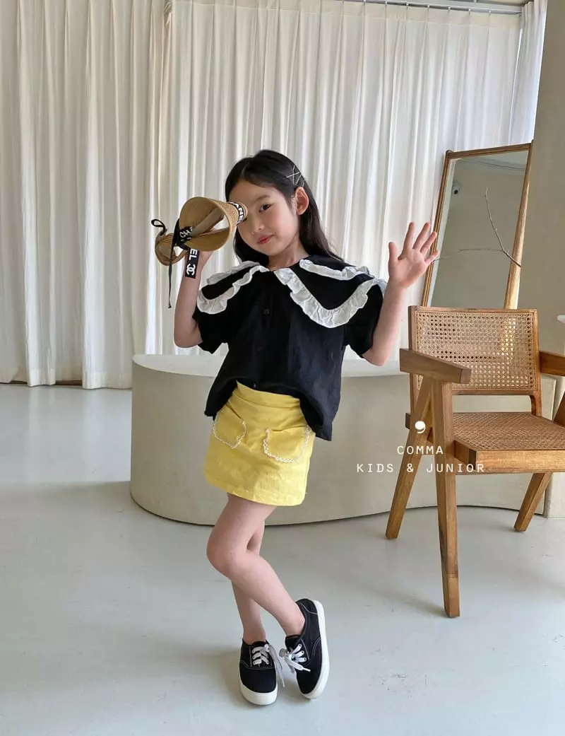 Comma - Korean Children Fashion - #childofig - Twice Collar Blouse - 9