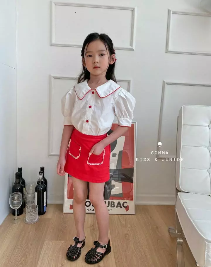 Comma - Korean Children Fashion - #childofig - Muzi Piping Blouse - 7