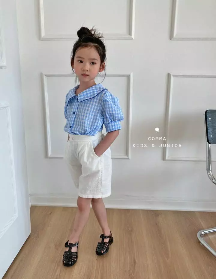 Comma - Korean Children Fashion - #childofig - Check Pipig Blouse - 6