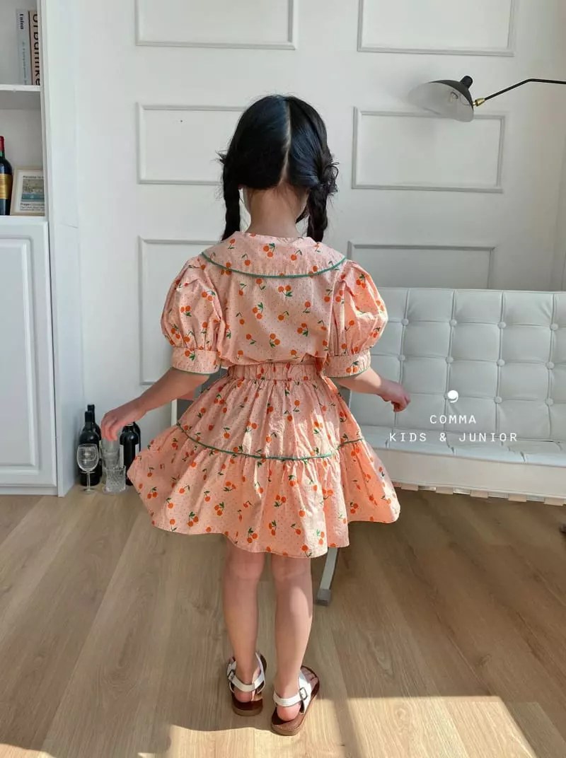 Comma - Korean Children Fashion - #childofig - Cherry Top Bottom Set - 12