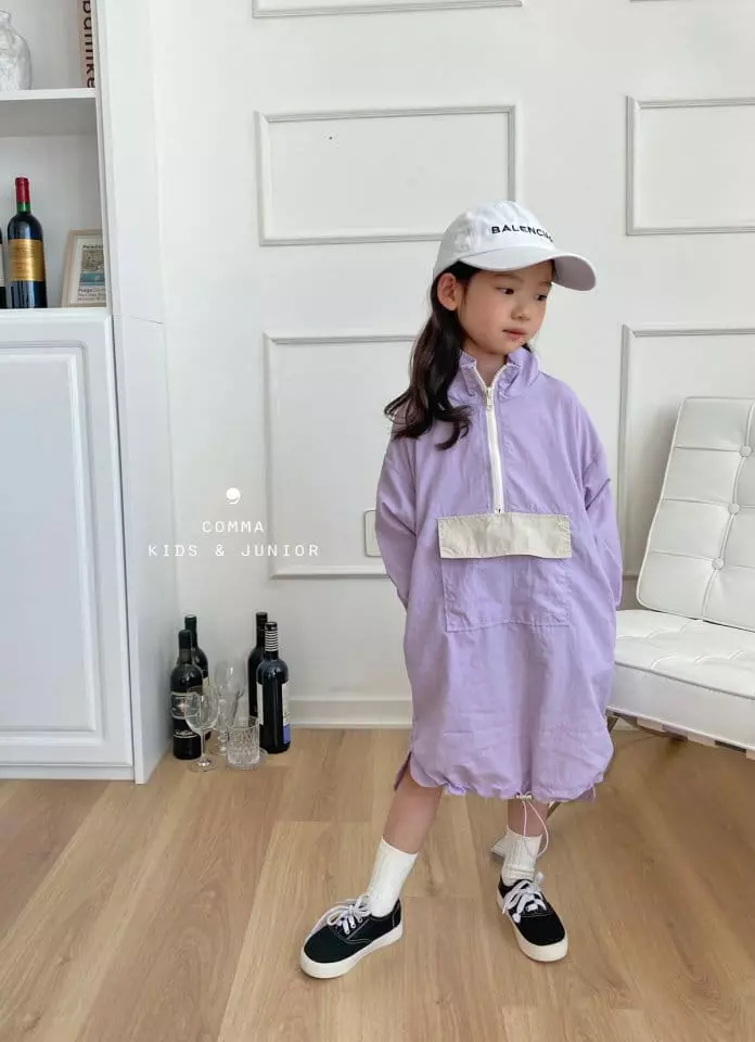 Comma - Korean Children Fashion - #childrensboutique - Half Zip-up One-piece - 2