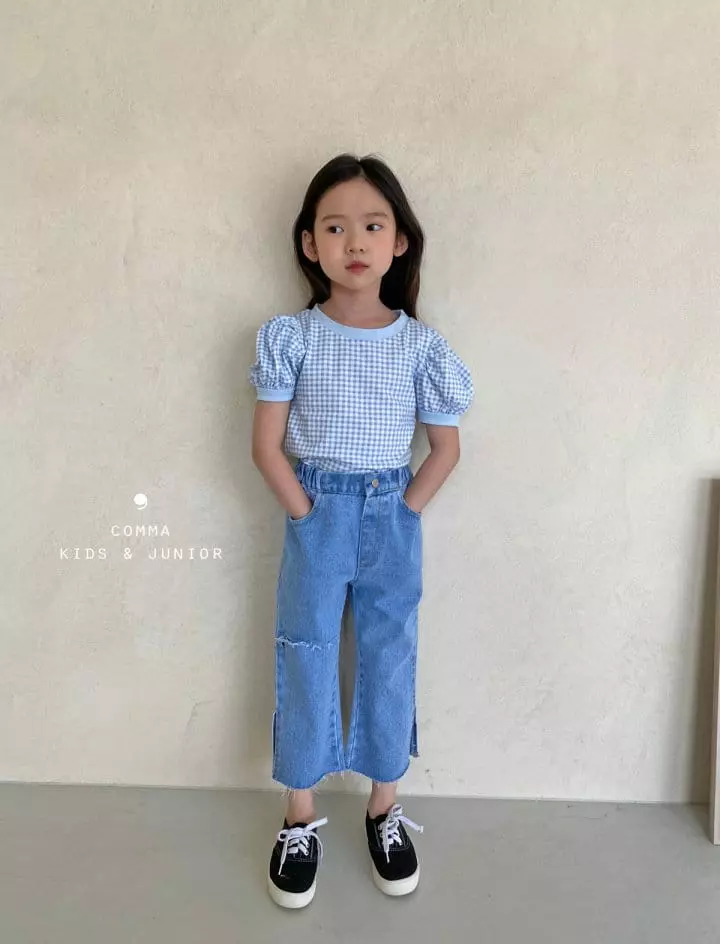 Comma - Korean Children Fashion - #childrensboutique - CheckPuff Tee - 12
