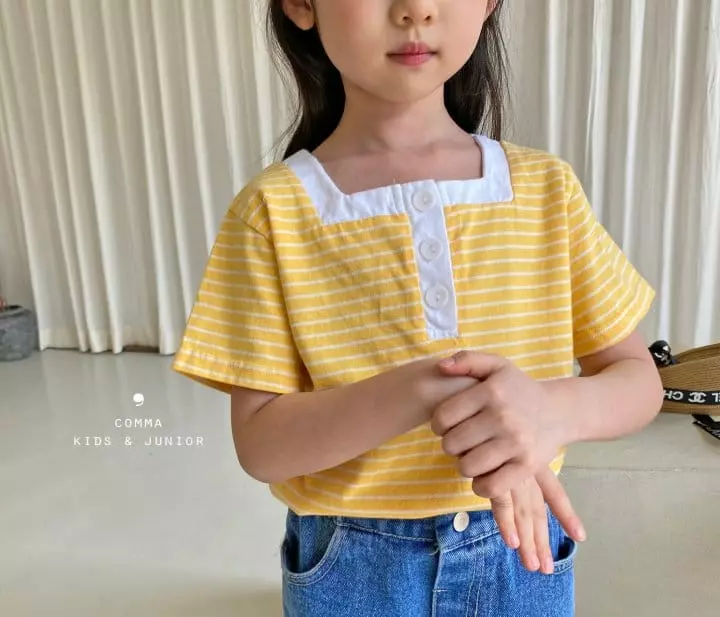 Comma - Korean Children Fashion - #childrensboutique - Small Stripes Tee - 9