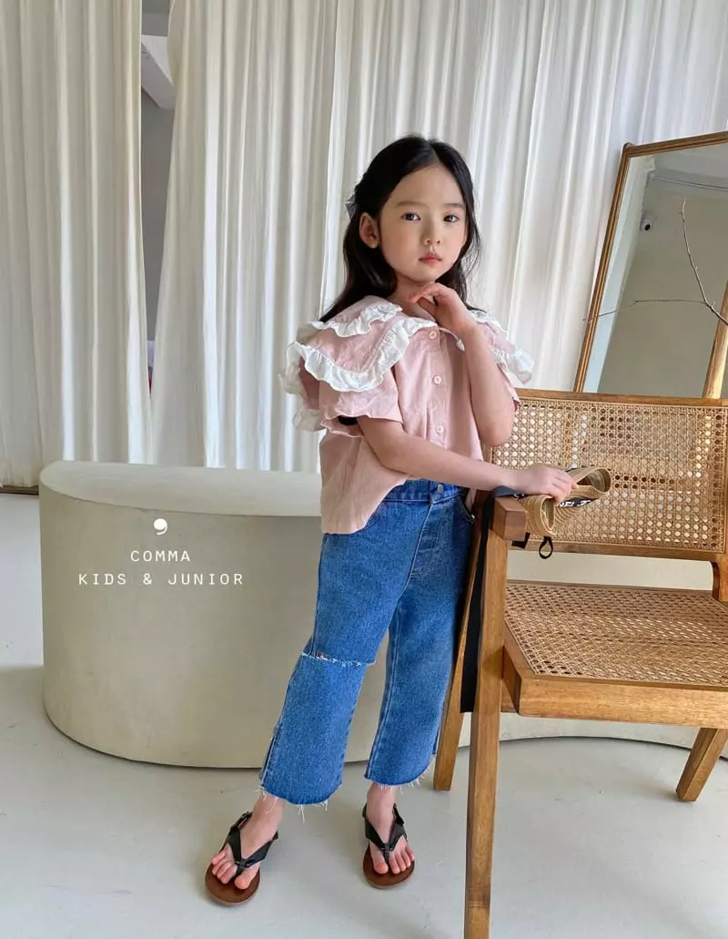 Comma - Korean Children Fashion - #childrensboutique - Slit Capri Jeans - 11